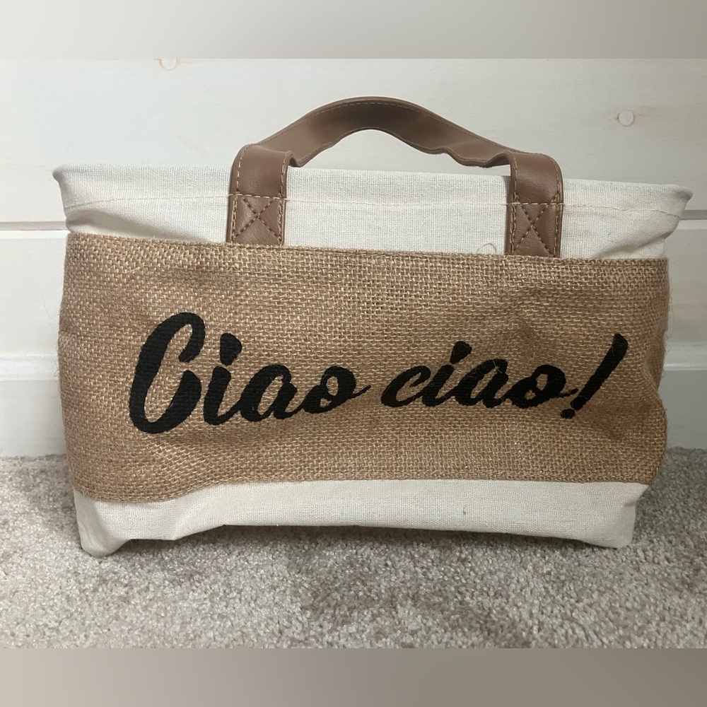 Rustic Style Burlap Canvas Ciao basket